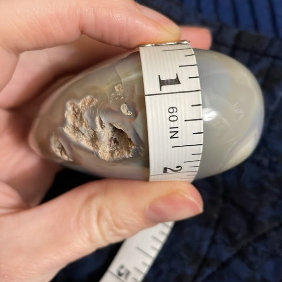 Medium 1 puffy flower agate heart - Picture 8 of 8